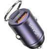 Usams Lad. sam. 1xUSB+1xUSB-C C38 30WPd Fast Charge z Wbudowanym Piescieniem fioletowy/Purple (US-CC206) - (CC206CC02)