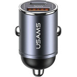 Usams Lad. sam. 1xUSB+1xUSB-C C38 30WPd Fast Charge z Wbudowanym Piescieniem stalowy/Tarnish CC206CC01 (US-CC206) - (CC206CC02)