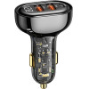 Usams Lad. sam. 2xUSB+1xUSB-C 125WFast Charge Transparent Black (US-CC158) - (CC158CC01)