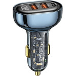 Usams Lad. sam. 2xUSB+1xUSB-C 125WFast Charge Transparent Blue (US-CC158) - (CC158CC02)