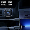 Usams Lad. sam. C29 45W 2xUSB-Afast Charge Jasno zloty/Light Gold CC154CC01�(US-CC154) - (CC154CC01)