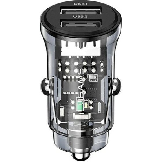 Usams Lad. sam. C31 3A 2xUSB-Afast Charge czarny/Black CC162CC01�(US-CC162) - (CC162CC01)