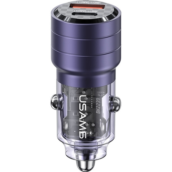 Usams Lad. sam. C36 USB+USB-C 95WFast Charge fioletowy/Purple (US-CC176) - (CC176CC02)