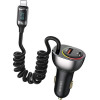Usams Lad. sam. C37 1xUSB+1xUSB-C 60W +Kabel Ligtning 30W PD+Qc Fast Charge czarny/Black (US-CC193) - (CC193CC01)