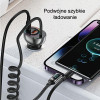 Usams Lad. sam. C37 1xUSB+1xUSB-C 60W +Kabel Ligtning 30W PD+Qc Fast Charge czarny/Black (US-CC193) - (CC193CC01)