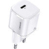 Usams Lad. siec. 1xUSB-C T36 Mini 20W(Only head) PD3.0 Fast Charging bialy/White (US-CC124) - (CC124TC02)