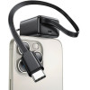 Usams Lad. siec. 1xUSB-C Ze Zwijanymkablem USB-C Retractable PD+Qc 20W Gan Fast Charging czarny/Blac - (CC233TC01)