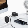 Usams Lad. siec. 1xUSB-C Ze Zwijanymkablem USB-C Retractable PD+Qc 20W Gan Fast Charging czarny/Blac - (CC233TC01)