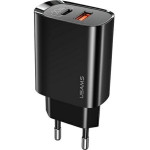 Usams Lad. siec. 1xUSB-C+1xUsb T35 20W(Only head) PD3.0 +QC3.0 Fast Charging czarny/Black (US-CC121) - (CC121TC02)