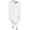Usams Lad. siec. 1xUSB-C+1xUsb T47 65W(Only head) Pd Fast Charging Super Si bialy/White (US-CC153) - (CC153TC02)
