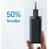 Usams Lad. siec. 1xUSB-C+1xUsb T47 65W(Only head) Pd Fast Charging Super Si bialy/White (US-CC153) - (CC153TC02)