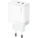 Usams Lad. siec. 2xUSB-C T54 Gan 40W(Only head) Pd Fast Charging bialy/White (US-CC172) - (CC172TC02)