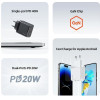 Usams Lad. siec. 2xUSB-C T54 Gan 40W(Only head) Pd Fast Charging bialy/White (US-CC172) - (CC172TC02)