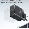 Usams Lad. siec. 2xUSB-C T54 Gan 40W(Only head) Pd Fast Charging bialy/White (US-CC172) - (CC172TC02)