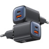 Usams Lad. siec. CC254 30W GaNUSB-C/USB-A Fast Charging Hc Series czarny/Black - (CC254TC01)