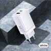 Usams Lad. siec. T41 USB-C+Usb Gan 47WPD+Qc (Only head) Fast Charging bialy/White (US-CC137) - (CC137TC02)