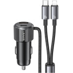 Usams Ladowarka Samochodowa Yt Series CC287 66W 1xUSB-A 1xUSB-C + Kabel 2w1 USB-C/Lightning Tarnish - (CC287CC01)