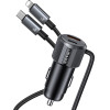 Usams Ladowarka Samochodowa Yt Series CC287 66W 1xUSB-A 1xUSB-C + Kabel 2w1 USB-C/Lightning Tarnish - (CC287CC01)