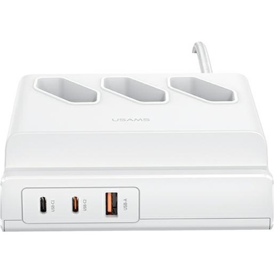 Usams Listwa Zasilajaca 65W Super Sifast Charging Usb Extension Socket Eu bialy/White (US-CC160) - (CC160TC01)