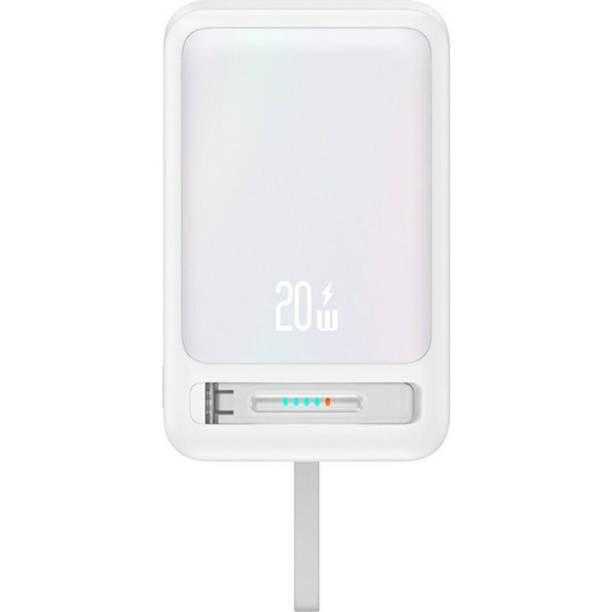 Usams Powerbank Xm Series CD219 10000mAh Magnetic Wireless Bialy - (10KCD21902)