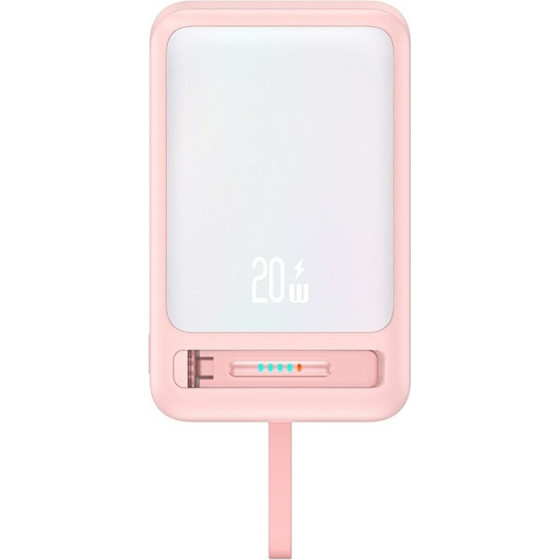 Usams Powerbank Xm Series CD219 10000mAh Magnetic Wireless Rozowy - (10KCD21904)