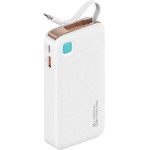 Usams Powerbank Ze Zwijanym Kablem USB-Cretractable 10000 Mah Pd 20W Fast Charge Xy Series bialy/White (US-CD224) - (10KCD22402)