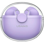 Usams Sluchawki Bluetooth 5.1 Tws Buseries Bezprzewodowe fioletowy/Purple - (BHUBU02)