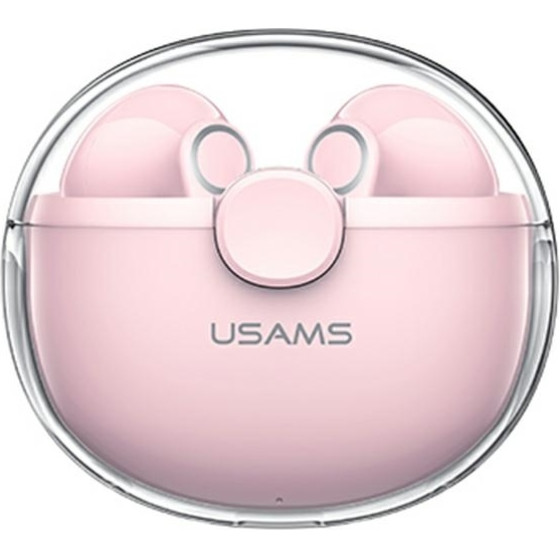 Usams Sluchawki Bluetooth 5.1 Tws Buseries Bezprzewodowe rozowy/Pink - (BHUBU04)