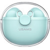 Usams Sluchawki Bluetooth 5.1 Tws Buseries Bezprzewodowe zielony/Green - (BHUBU03)