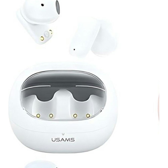 Usams Sluchawki Bluetooth 5.3 Twstd Series Bezprzewodowe bialy/White (TD22) - (BHUTD01)