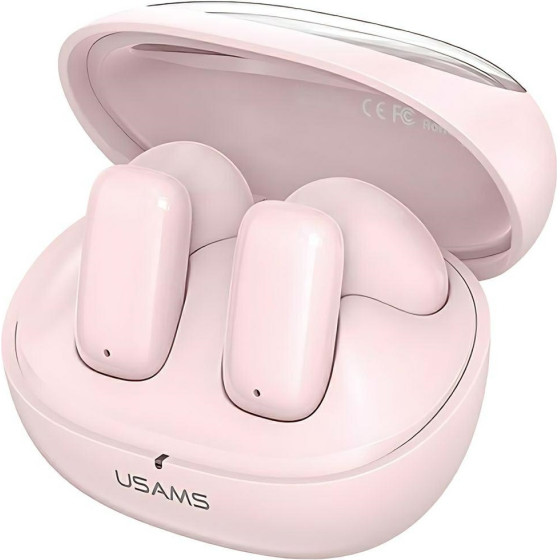 Usams Sluchawki Bluetooth 5.3 Twstd Series Bezprzewodowe rozowy/Pink (TD22) - (BHUTD03)