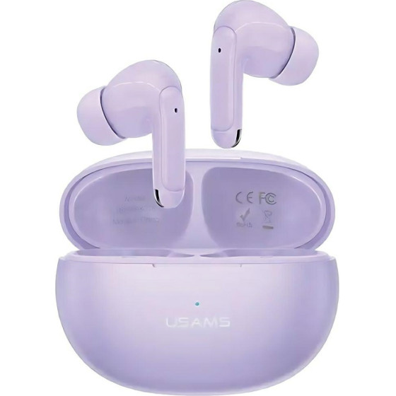 Usams Sluchawki Bluetooth 5.3 TWSX-Don Series Dual Mic Enc Bezprzewodowe fioletowy/Purple (U - (BHUXD04)