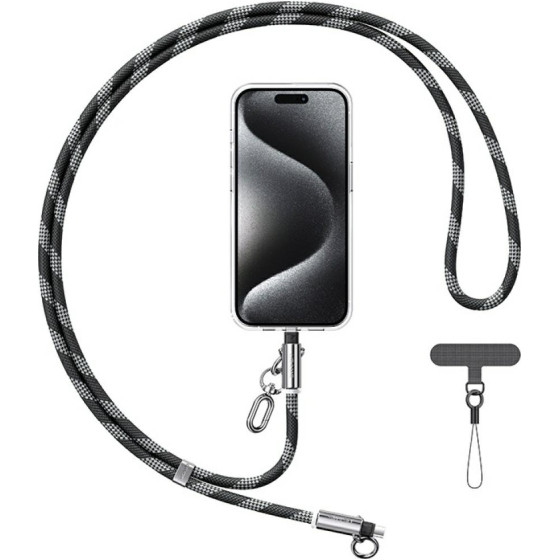 Usams Smycz Do Telefonu z Kablem Do Ladowania SJ745 60W USB-C Do USB-C 1.2m Czarny - (SJ745GS01)