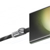 Usams Smycz Do Telefonu z Kablem Do Ladowania SJ745 60W USB-C Do USB-C 1.2m Czarny - (SJ745GS01)