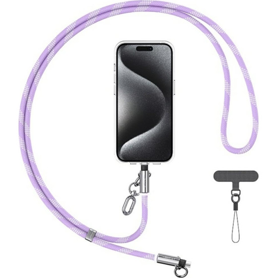 Usams Smycz Do Telefonu z Kablem Do Ladowania SJ746 30W USB-C Do Lightning 1.2m Fioletowy - (SJ746GS02)
