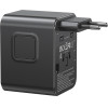 Usams Travel Charger Adapter CC308 2xUSB-C 17W 4in1 US/AU/EU/Uk Black - (CC308TC01)