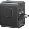 Usams Travel Charger Adapter CC308 2xUSB-C 17W 4in1 US/AU/EU/Uk Black - (CC308TC01)