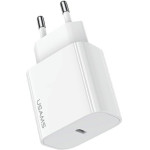 Usams Wall Charger 1xUSB-C T65 PD20W (Only head) Pd Fast Charging White (US-CC226) - (CC226TC01)