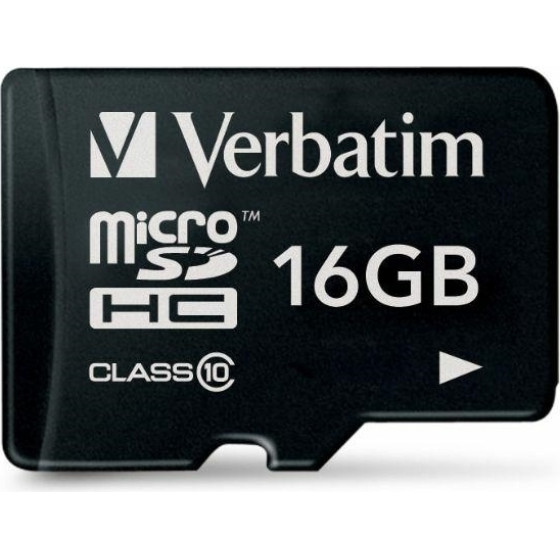 Verbatim 16GB Microsdhc Card V10 Black - (44010)