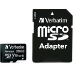 Verbatim 256GB Microsdxc Card V10 + Adapter Black - (44087)