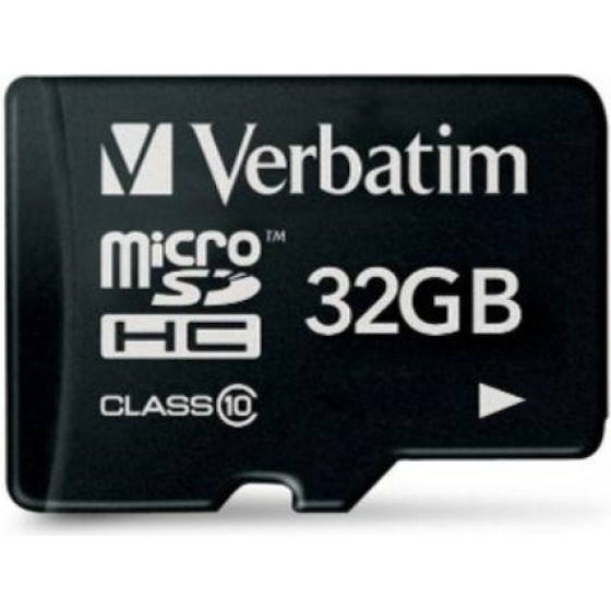 Verbatim 32GB Microsdhc Card V10 Black - (44013)