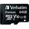 Verbatim 64GB Microsdxc Card V10 + Adapter Black - (44084)