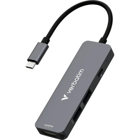 Verbatim Adapter Hub USB-C/HDMI/USB-A 3.2/USB-A 2.0 Aluminum - (32155)