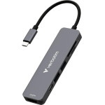 Verbatim Adapter Hub USB-C/HDMI/USB-A 3.2/USB-A 2.0/SD/Microsd Aluminum - (32156)