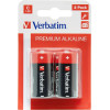 Verbatim Alkaline Battery C LR14 2pCs Black - (49922)
