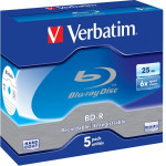 Verbatim Blu-Ray Discs 25GB 6X BD-R Sl 5pCs White - (43715)