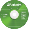 Verbatim CD-Rw Colour Sl 700MB 8-12X 5-Pack Multicolor - (43167)