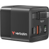 Verbatim Charger Gan 65W 2xUSB-C/USB-A + EU/UK/Us Adapter Black - (32217)