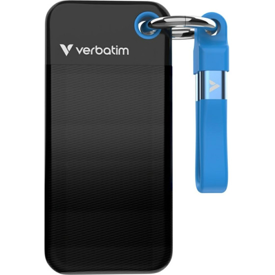 Verbatim Drive Ssd 2TB - Key Ring With Cable Usb 3.2 gen.2 black-Blue - (32195)