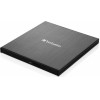 Verbatim External Slimline Blu-Ray Ultra Hd 4K Burner + USB-C/USB-A Cable Black - (43888)